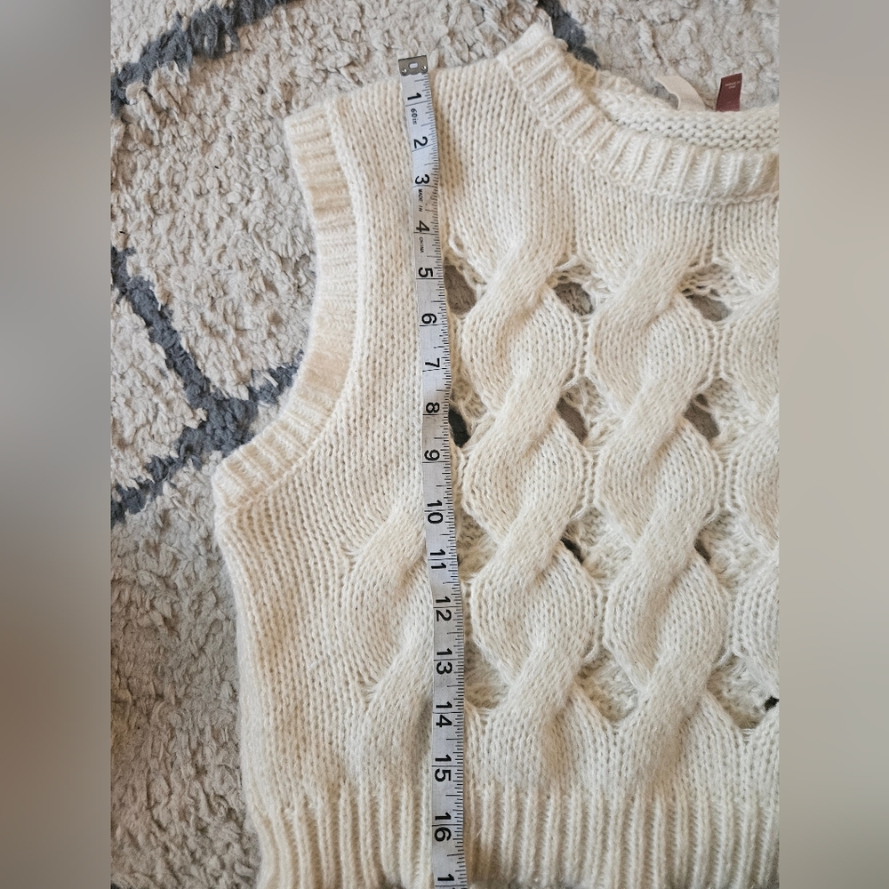 Pilcro Open Knit Sweater Vest One Size - Picture 5 of 6